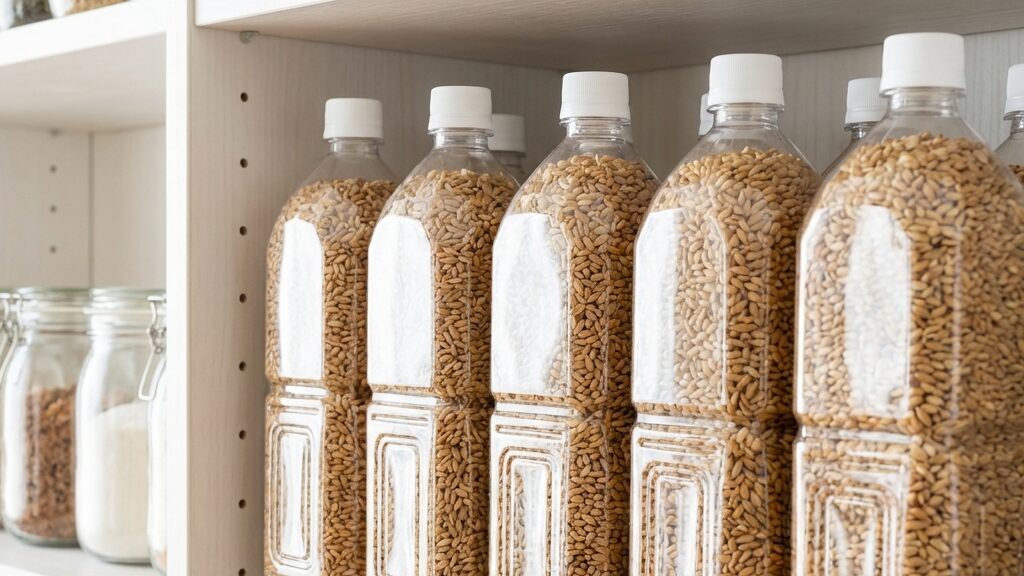 ペットボトルに入った大麦